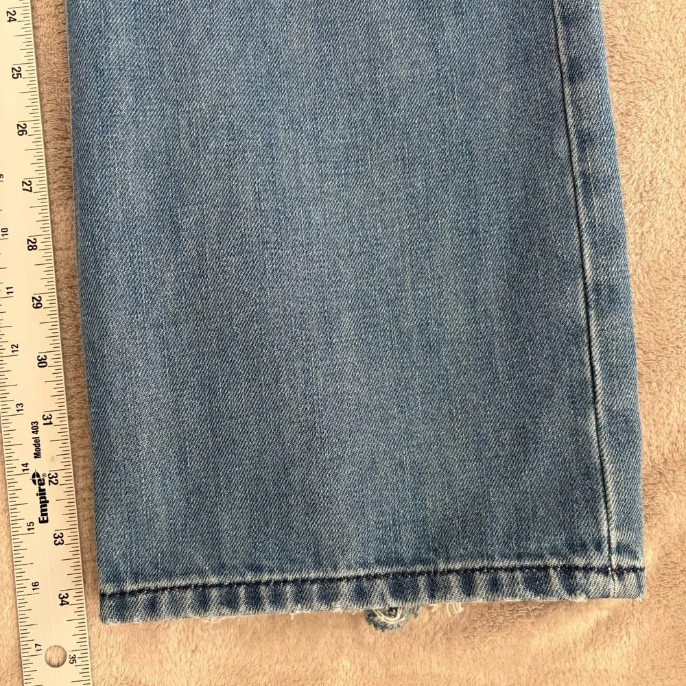 Diesel Zatiny‎ Bootcut Jeans Men 36x34 Blue 008AT Distressed Fade Button Fly
